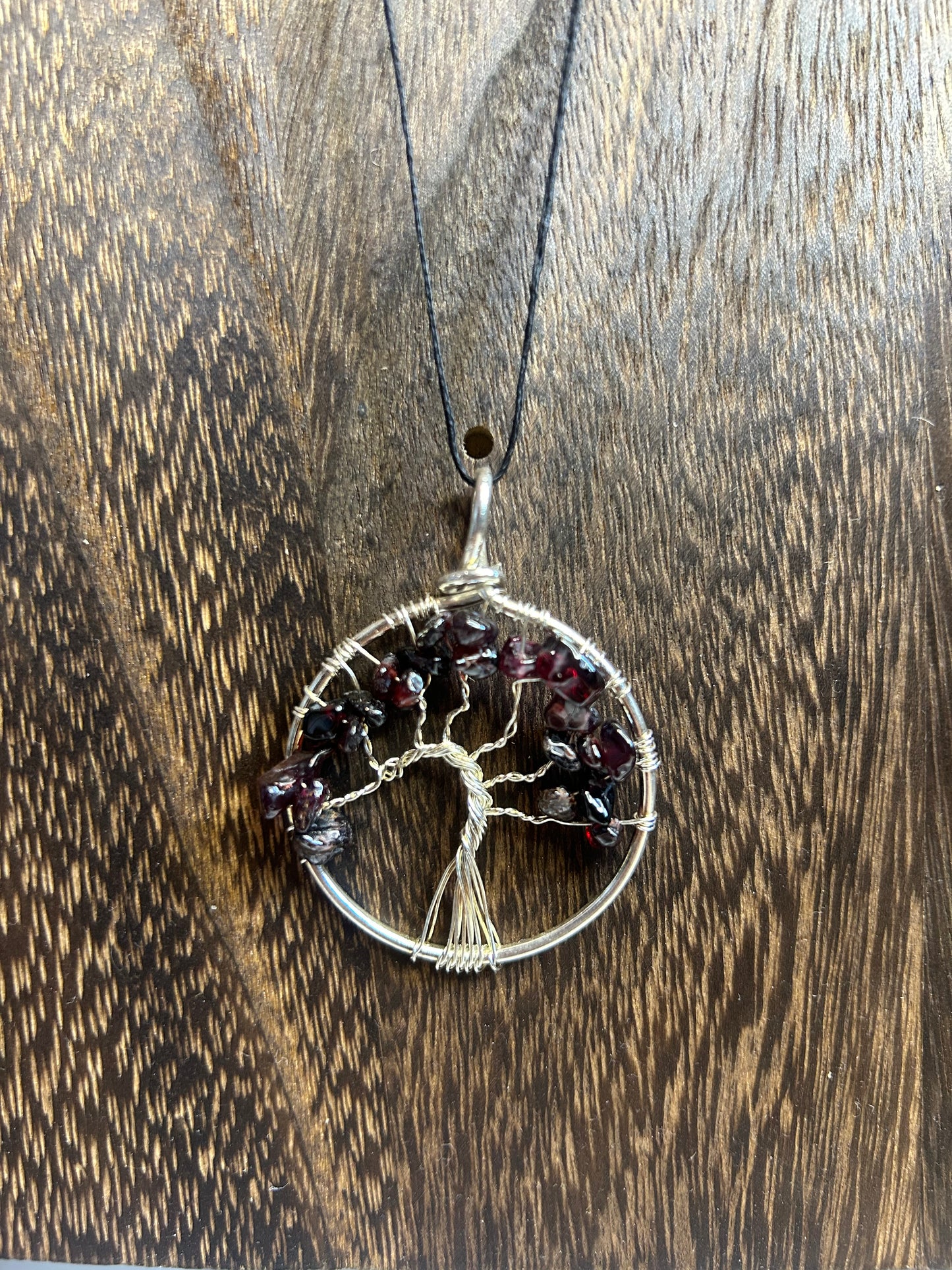 Garnet Tree of Life Necklace