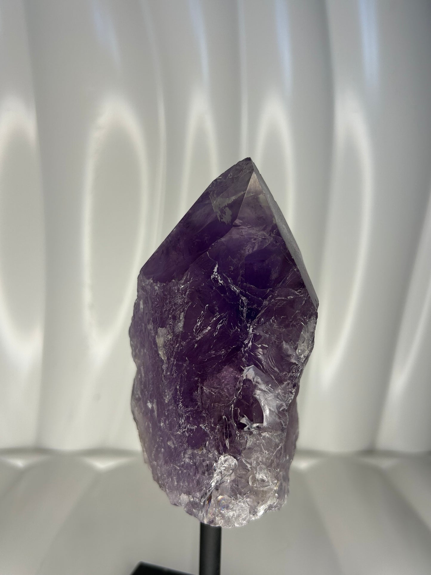 Amethyst Point on Metal Stand