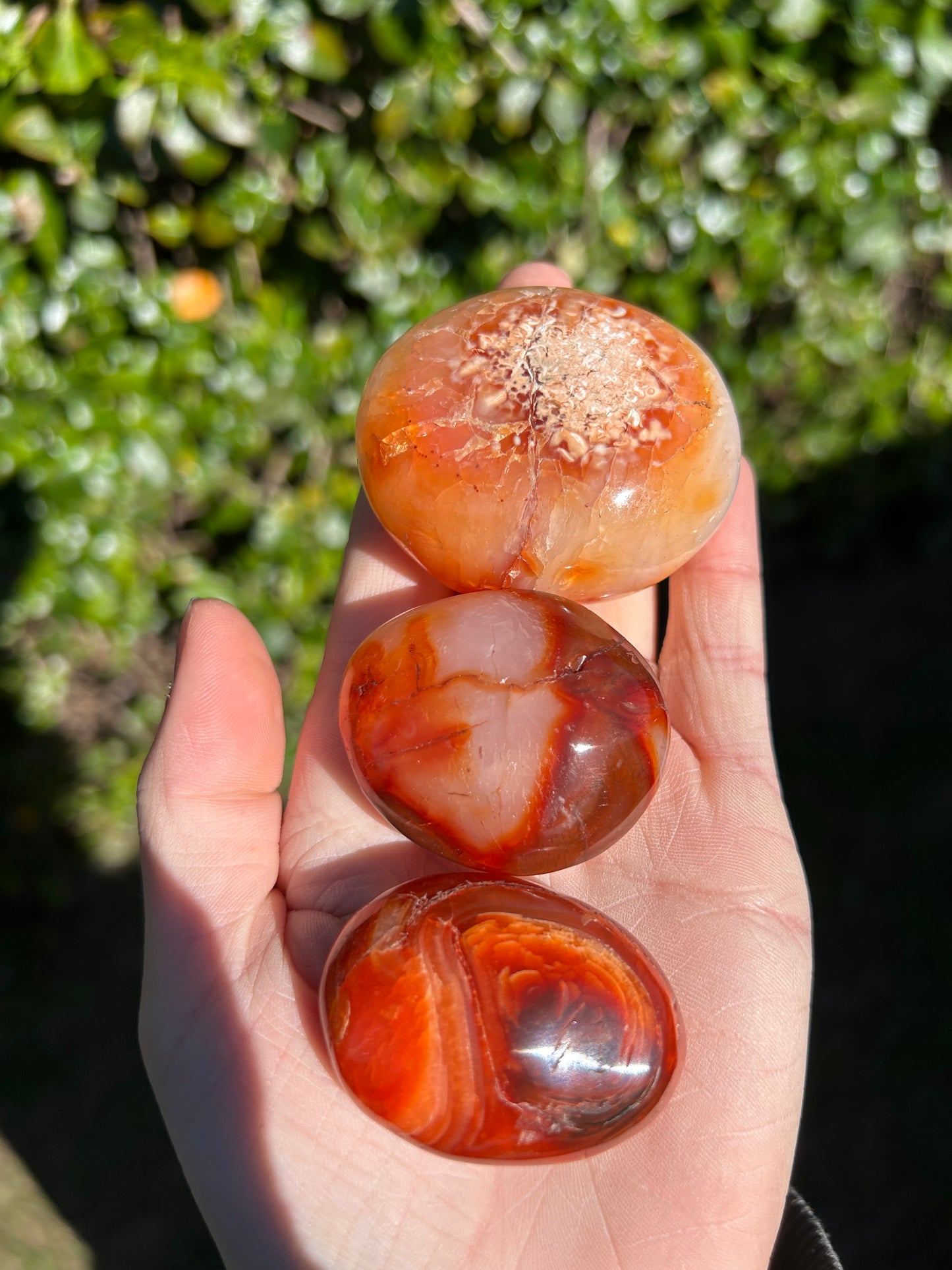 Carnelian Palm Stone