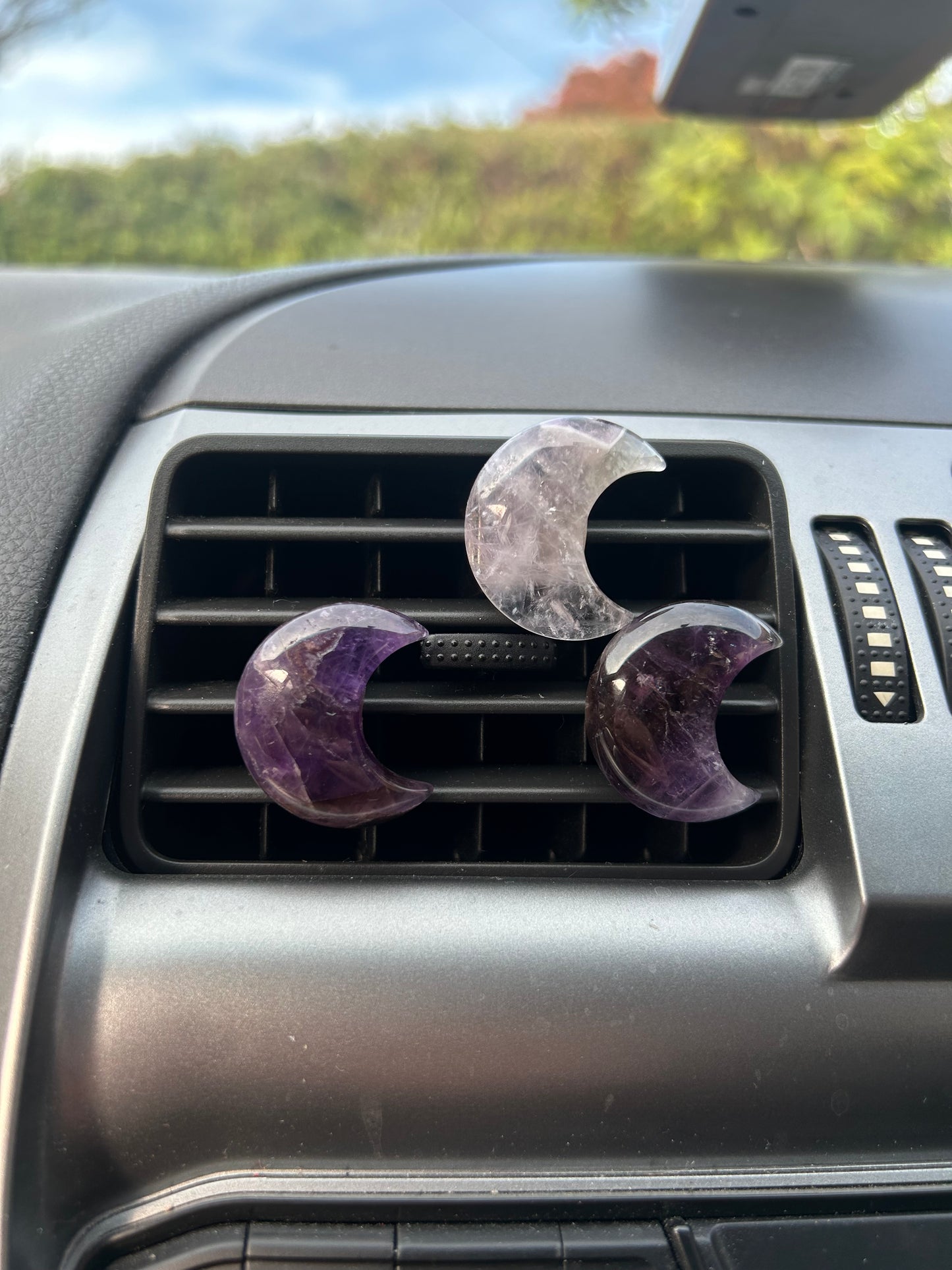 Amethyst Car Clip