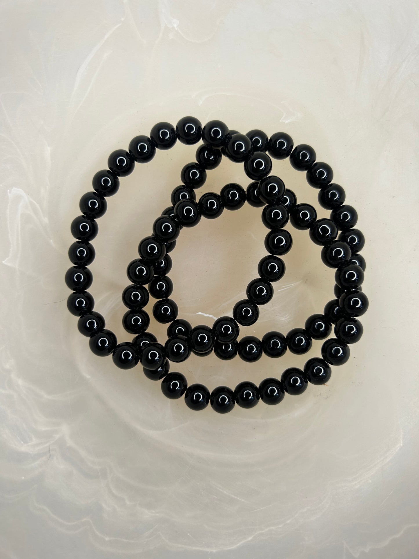 Obsidian Beaded Bracelet