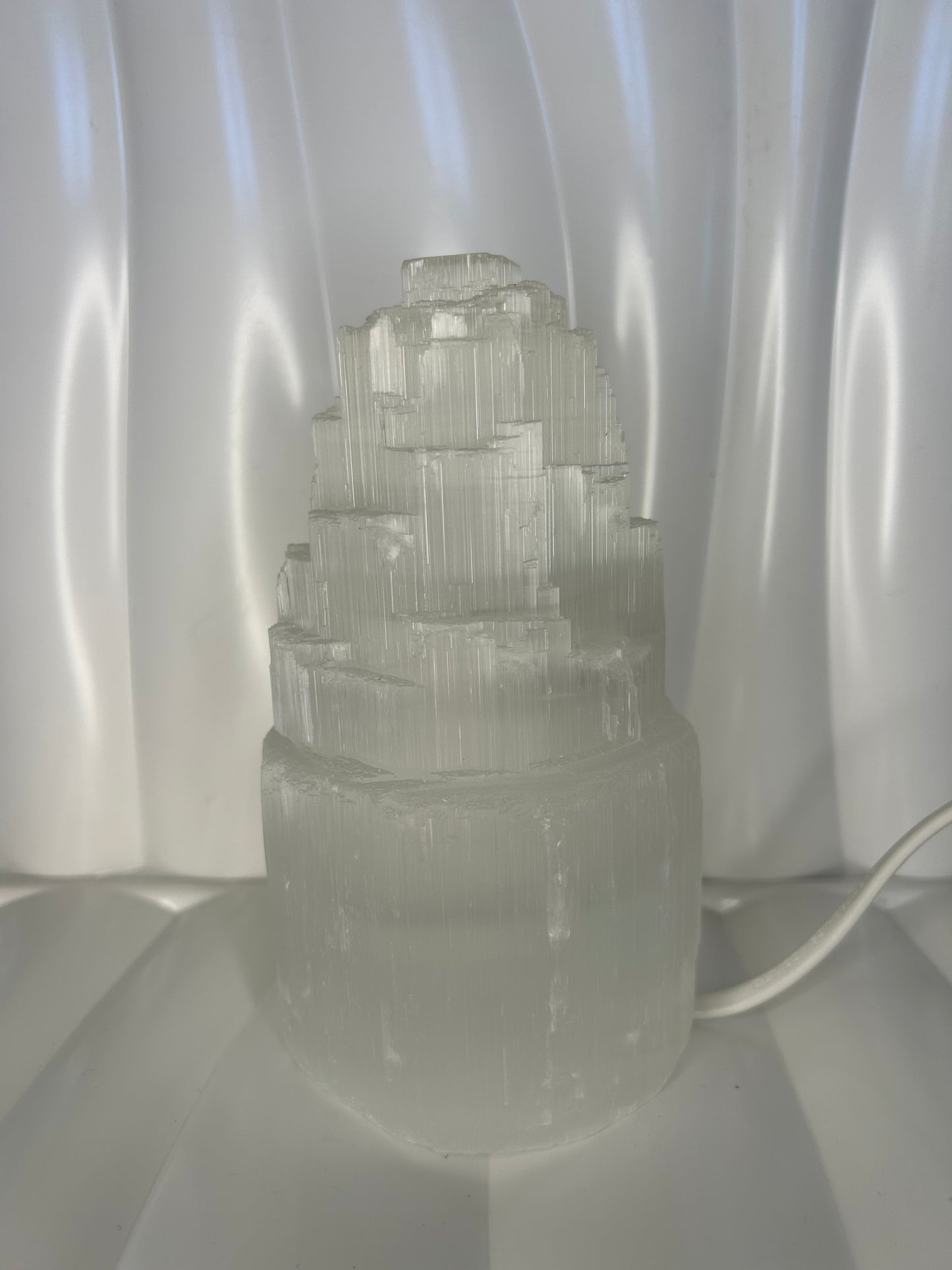 Selenite Tower Lamp