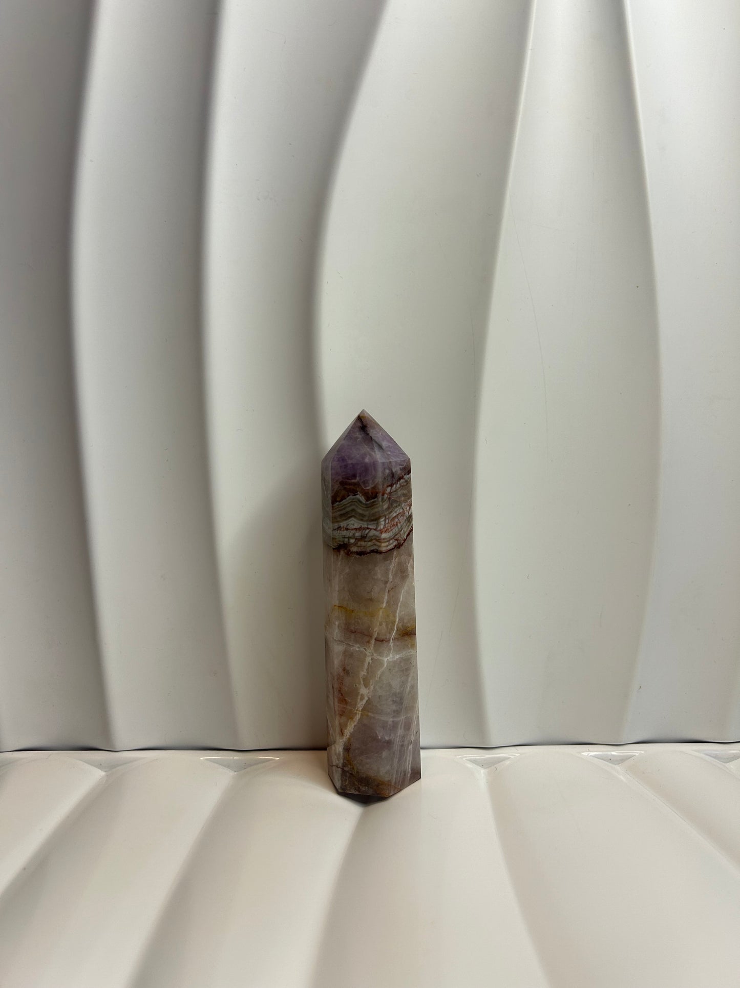 Amethyst Lace Agate Tower