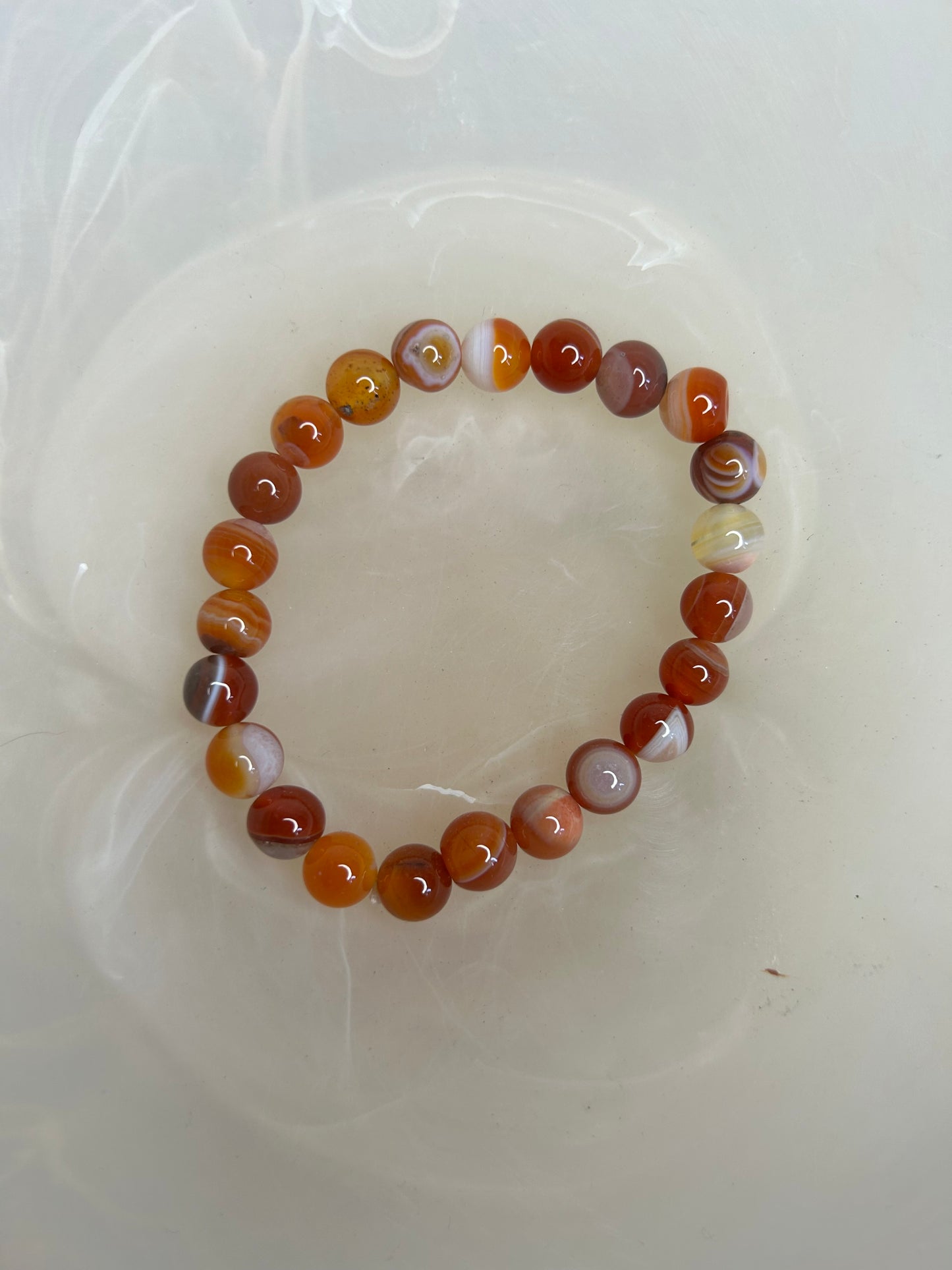 Carnelian Beaded Bracelet