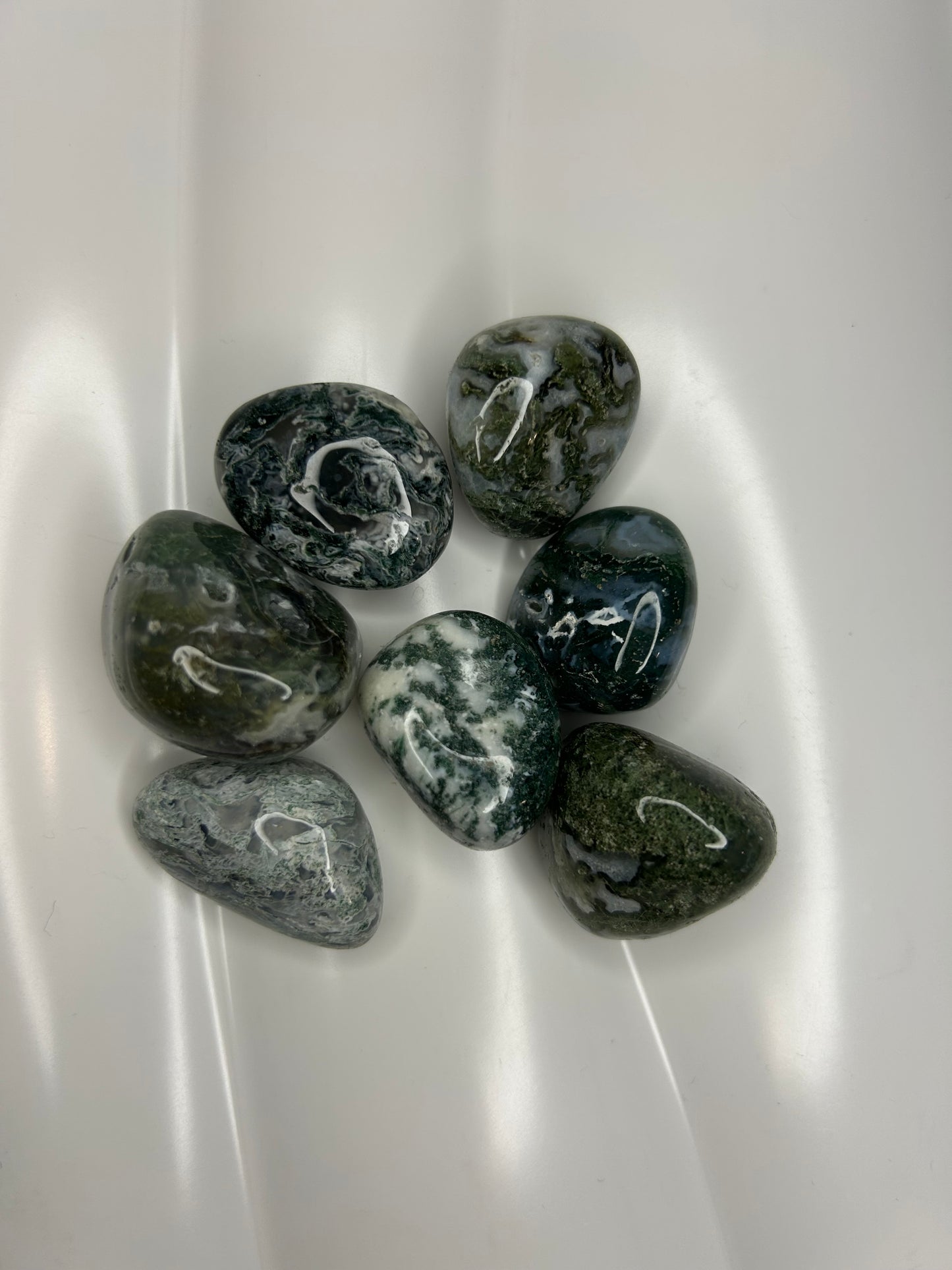 Moss Agate Tumbles