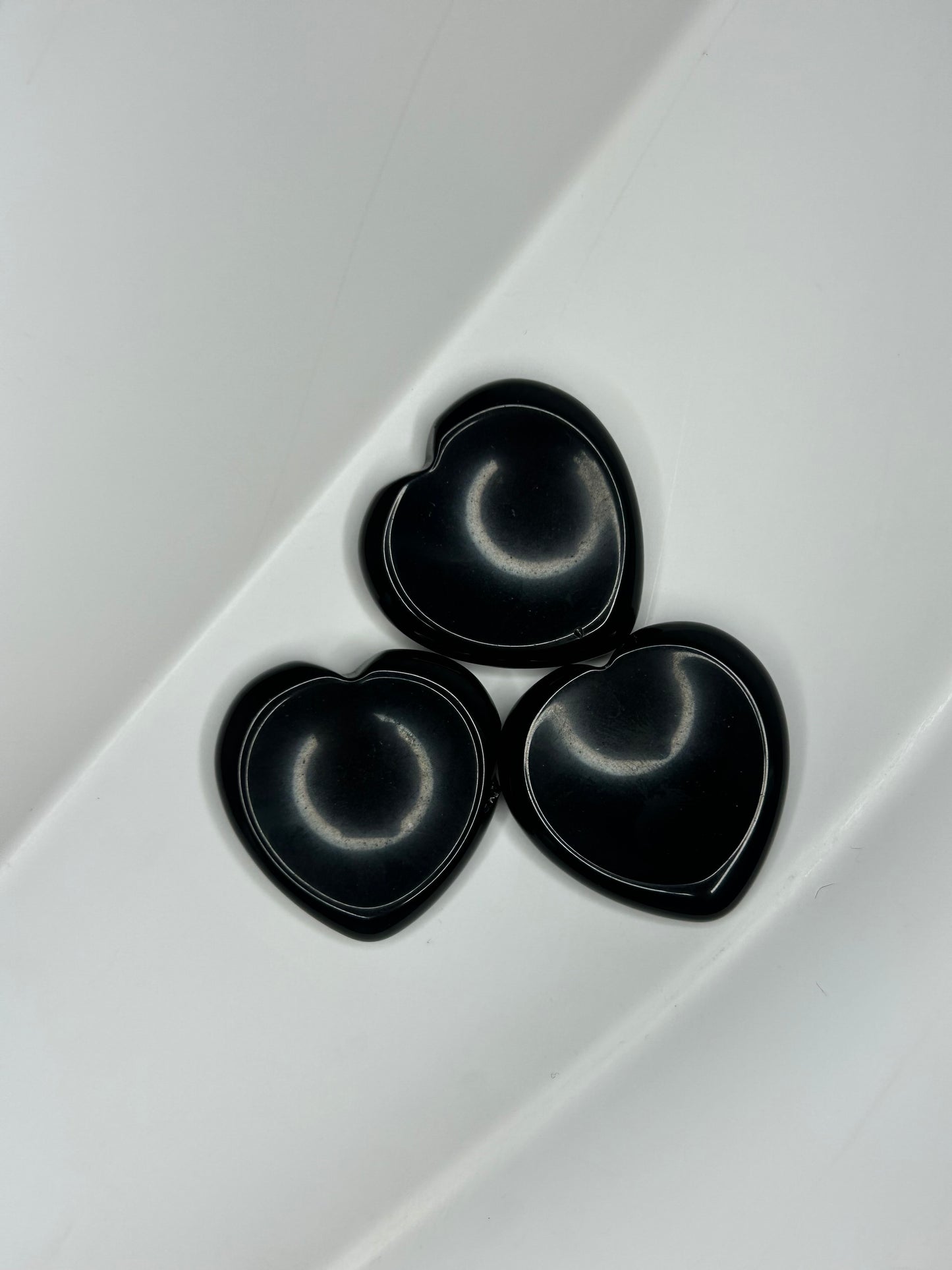 Obsidian Heart Worry Stone