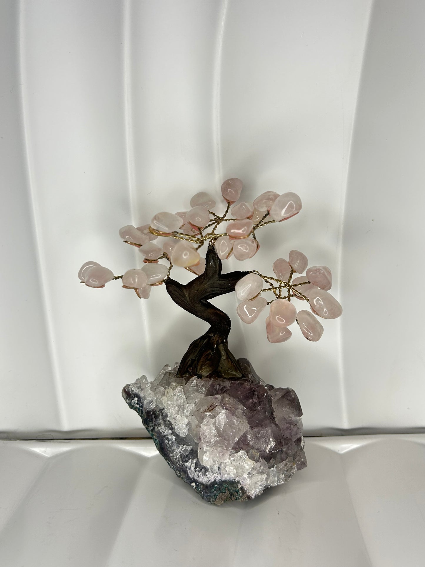 Rose Quartz Bonsai Tree