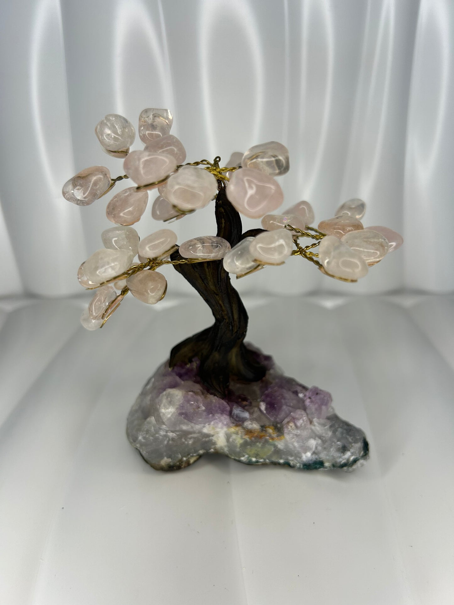 Rose Quartz Bonsai Tree