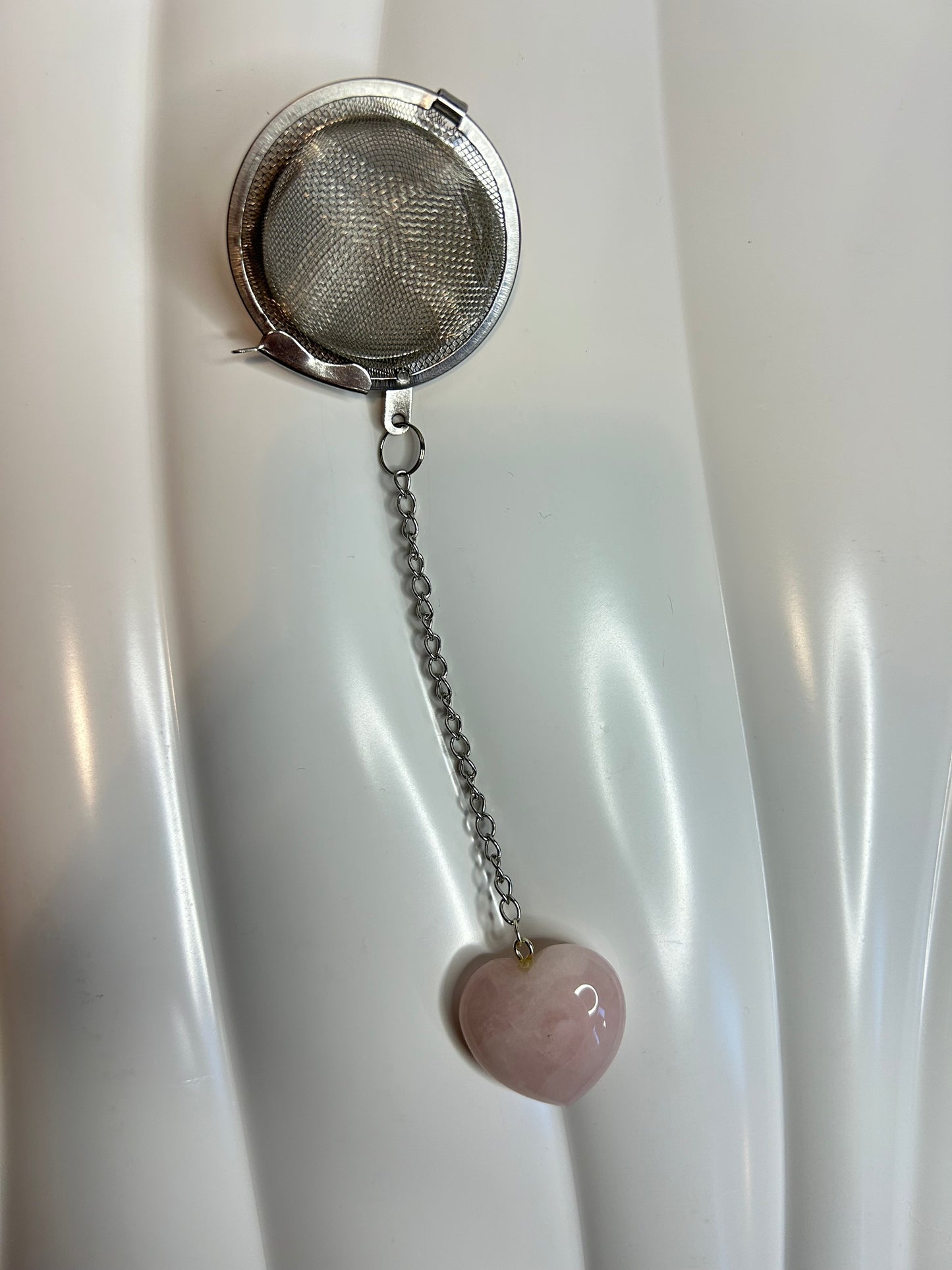 Rose Quartz Heart Tea Infuser
