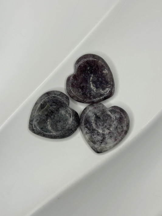 Lepidolite Heart Worry Stone