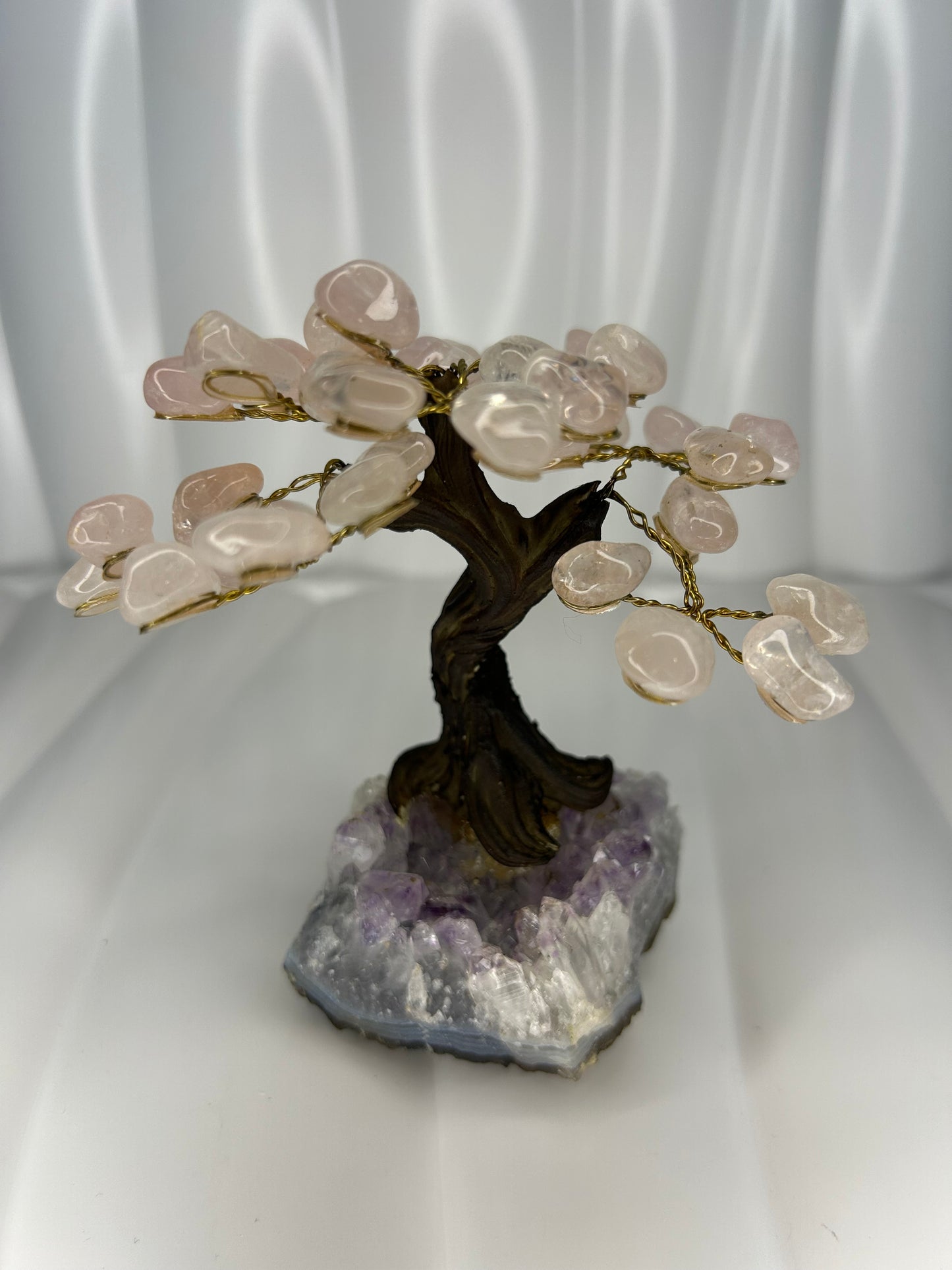 Rose Quartz Bonsai Tree