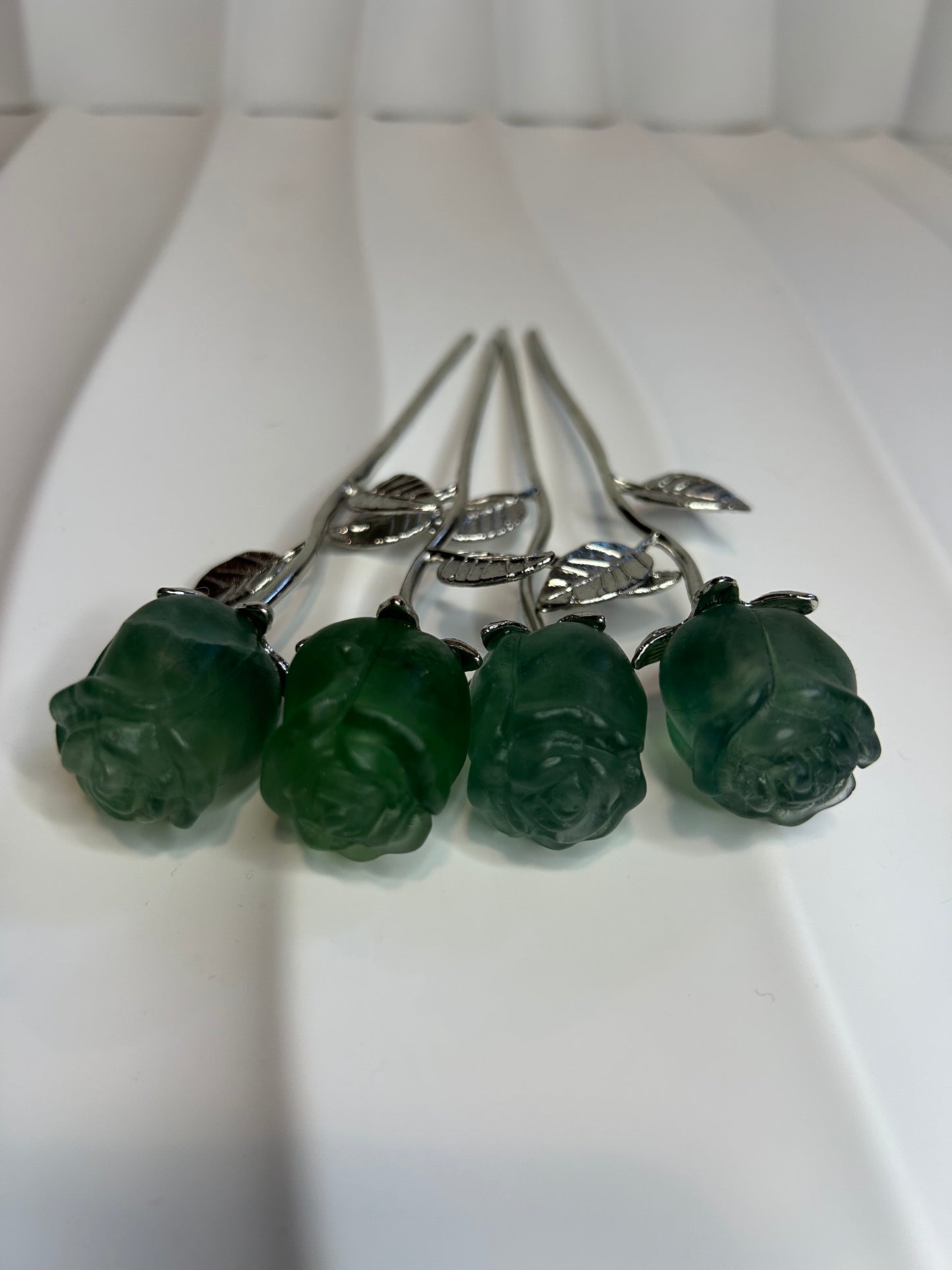 Green Fluorite Rose