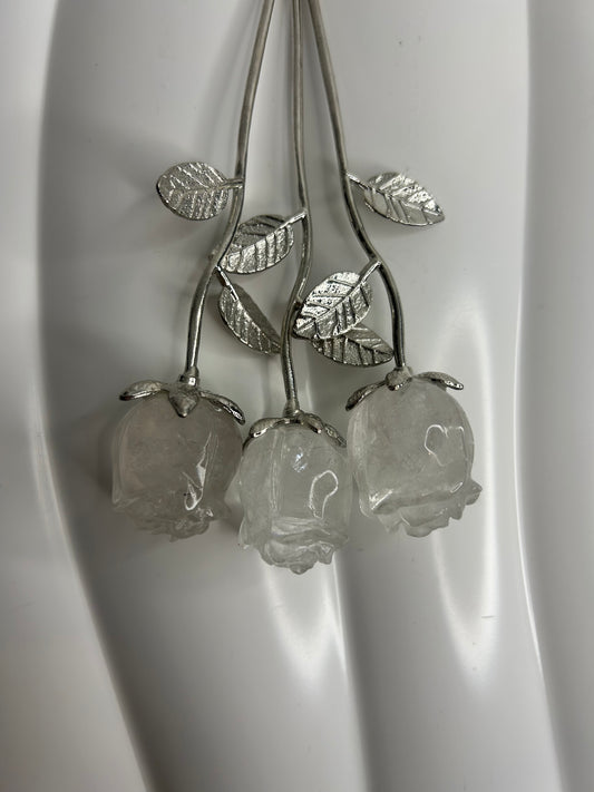 Clear Quartz Rose