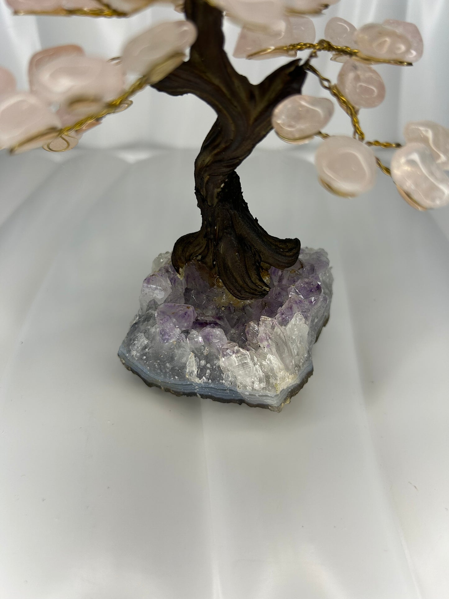 Rose Quartz Bonsai Tree