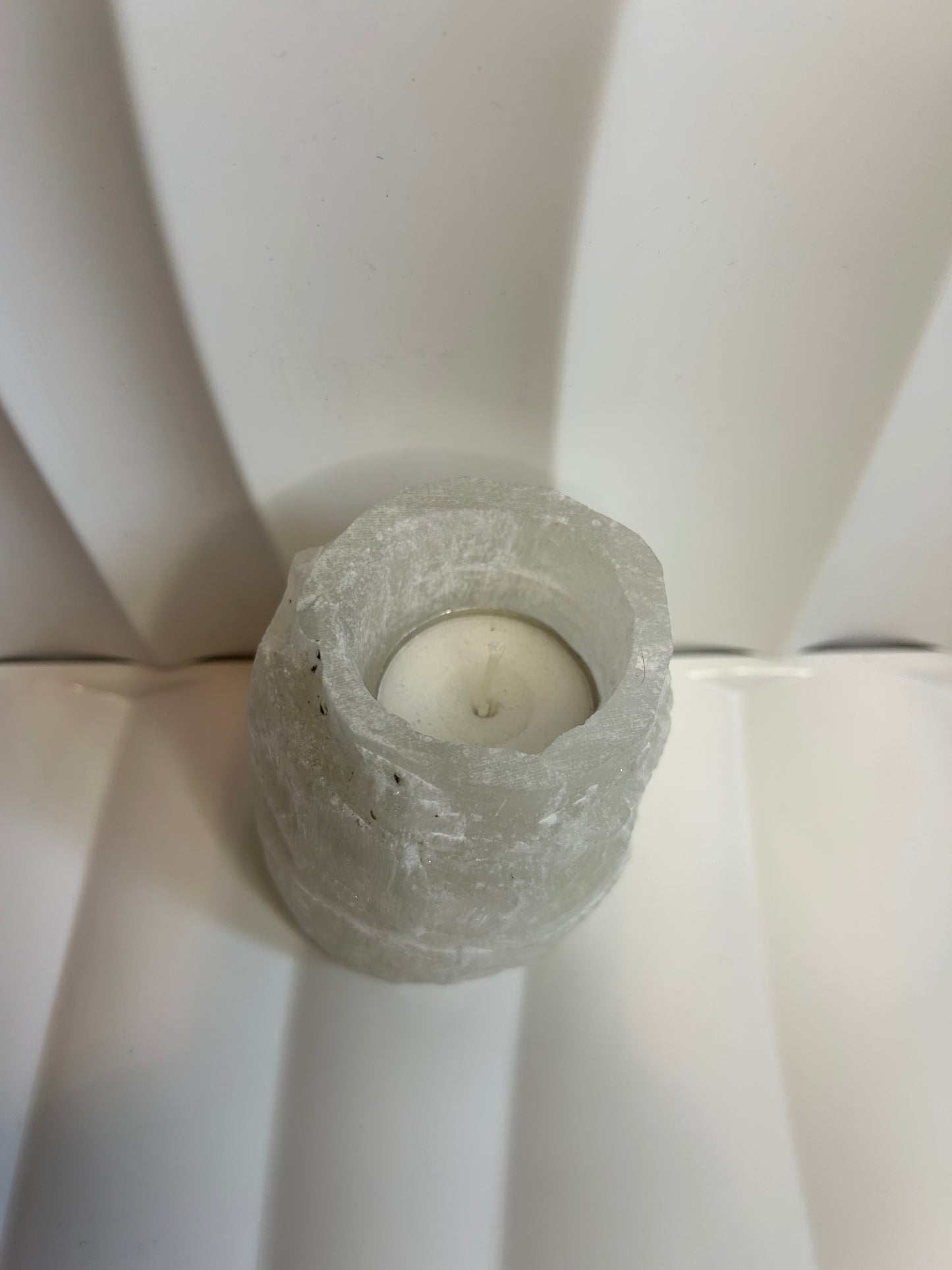 Selenite Candle Holder