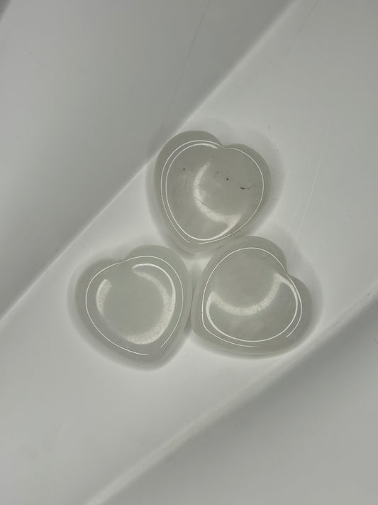Clear Quartz Heart Worry Stone