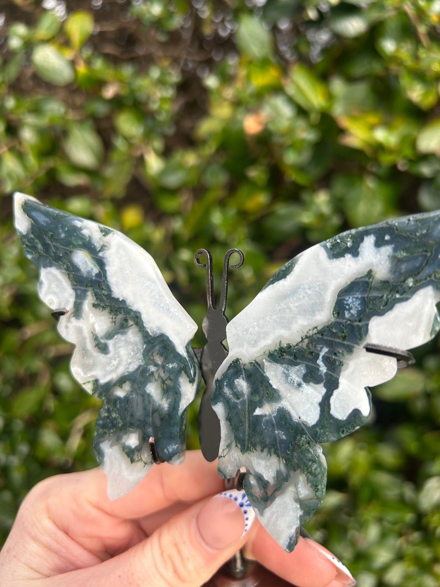 Moss Agate Butterfly Wings #1