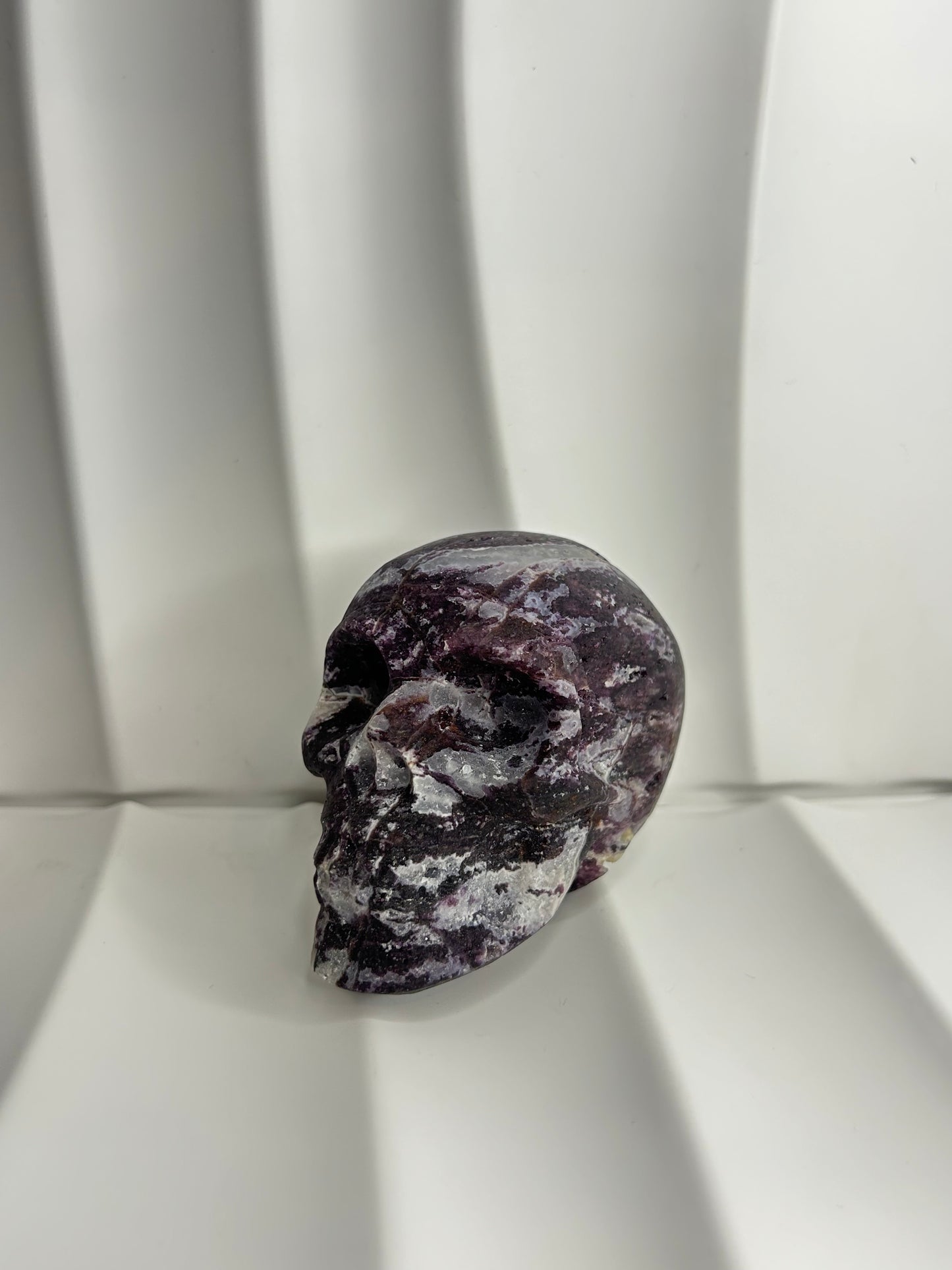 Purple Druzy Sphalerite Skull