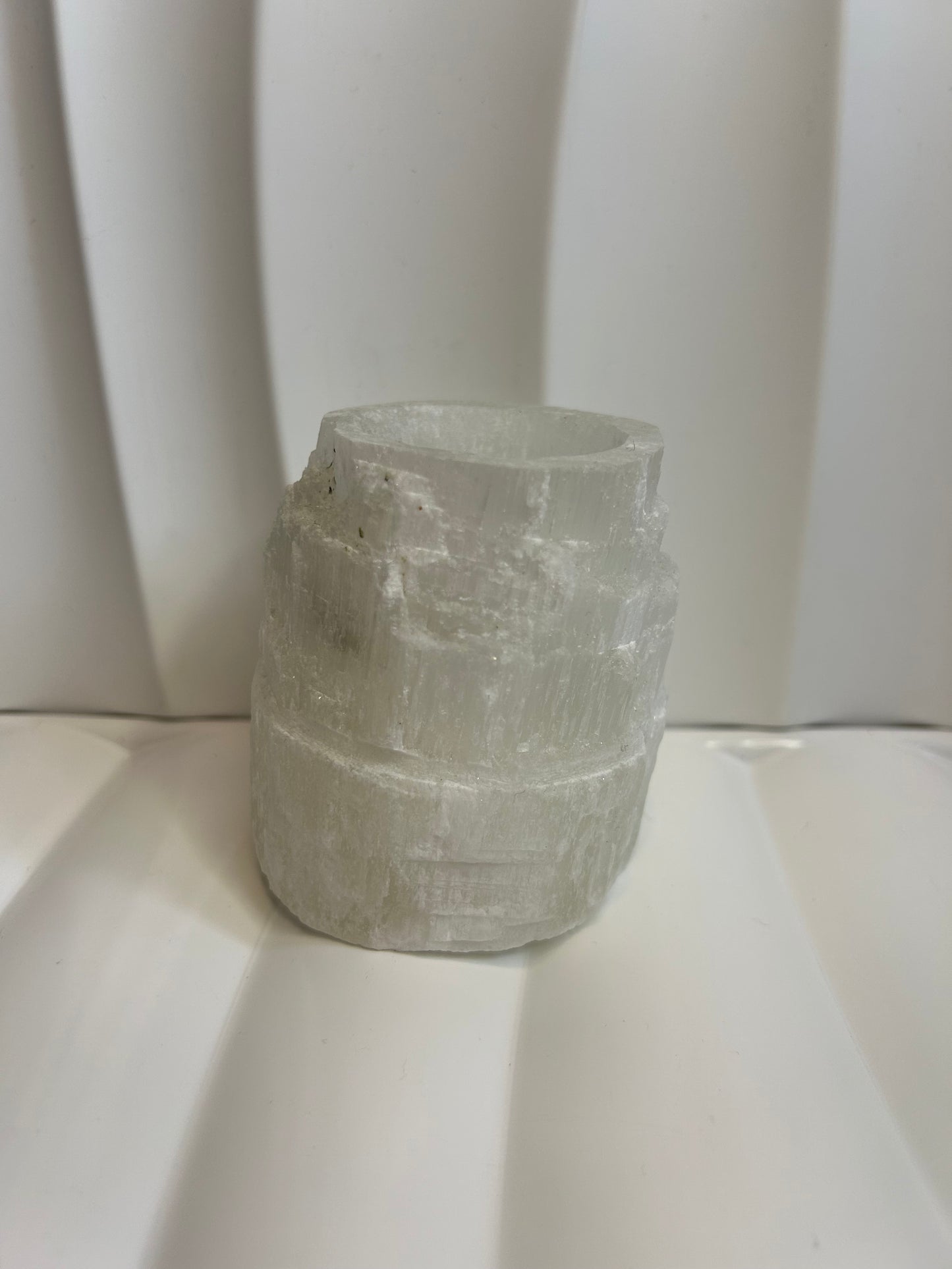Selenite Candle Holder