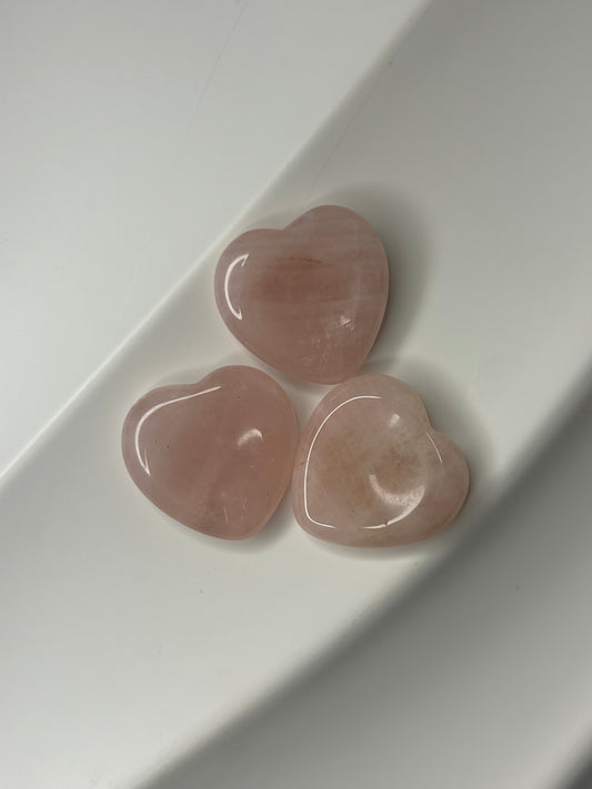 Rose Quartz Heart Worry Stone